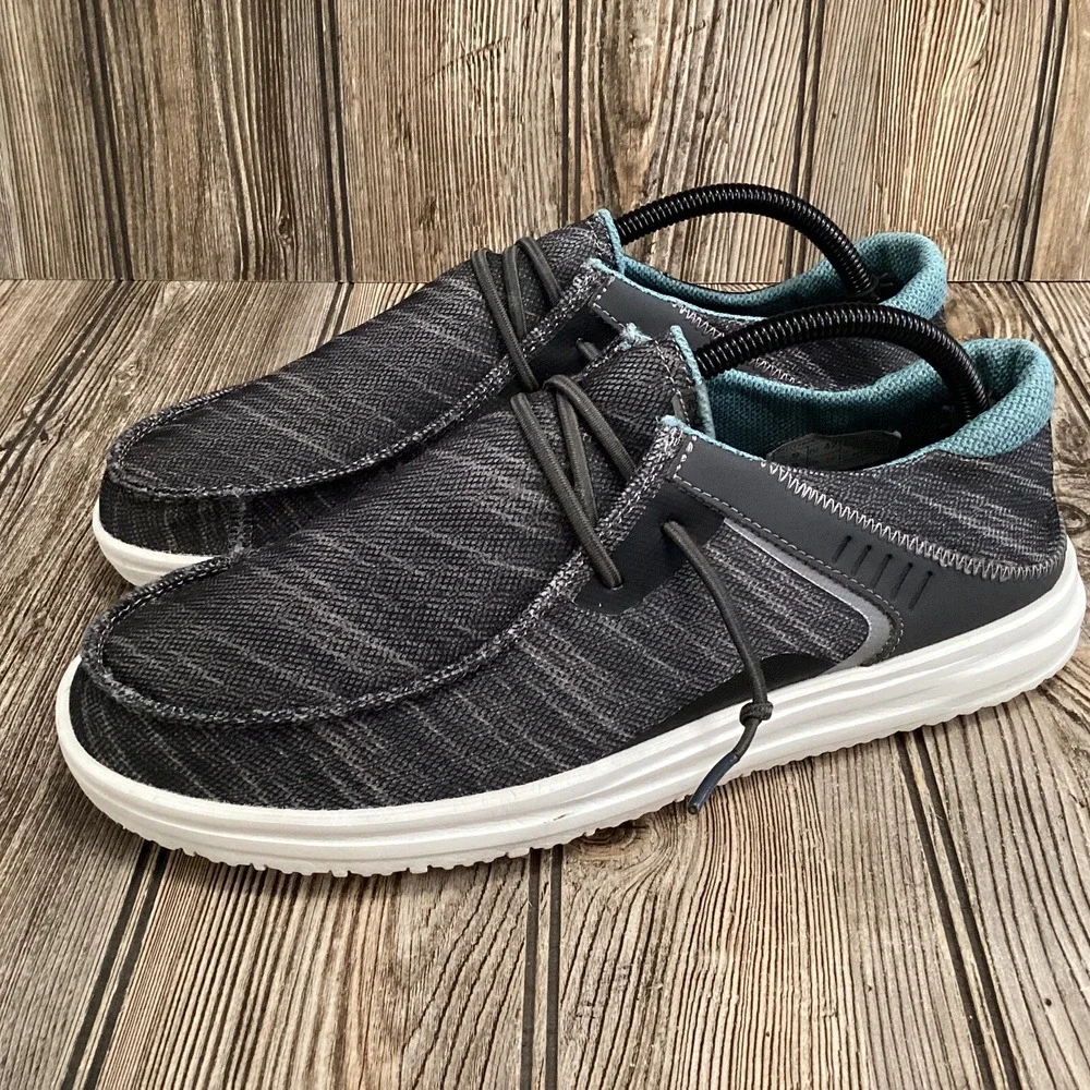 Hey Dude Wally Frontier Lava Stone Blue Gray Slip On Sneakers Men's Size 9 US